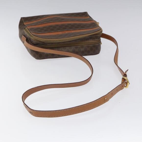 CELINE Macadam Canvas Shoulder Bag Pvc Beige Brown Gold - Picture 7 of 12